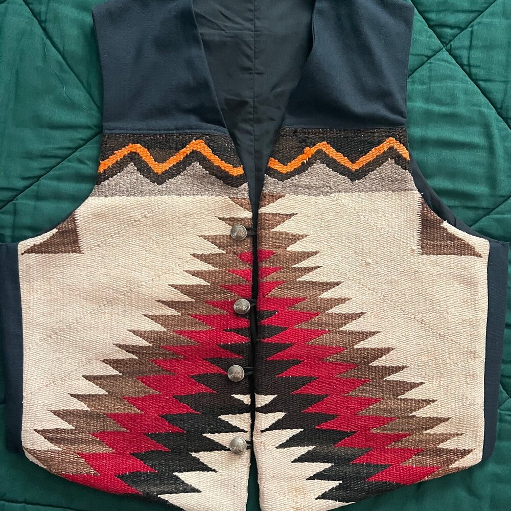 Hester Navajo rug vest size L